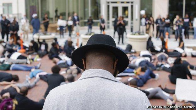 Students at Emory University staged a die-in