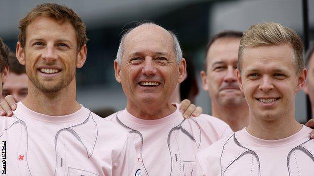 Jenson Button and Kevin Magnussen