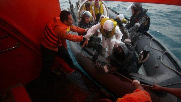 Australian navy personnel transfer Afghanistan asylum seekers to Indonesian rescue boat near West Java. 31 August 31 2012