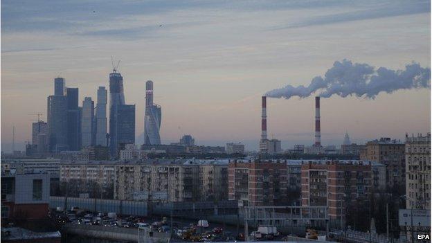 Moscow international business centre, also known as Moskva City, 3 December 2014