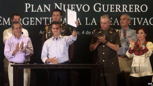 President Pena Nieto announced his economic plan for Guerrero state 4 Dec 2014