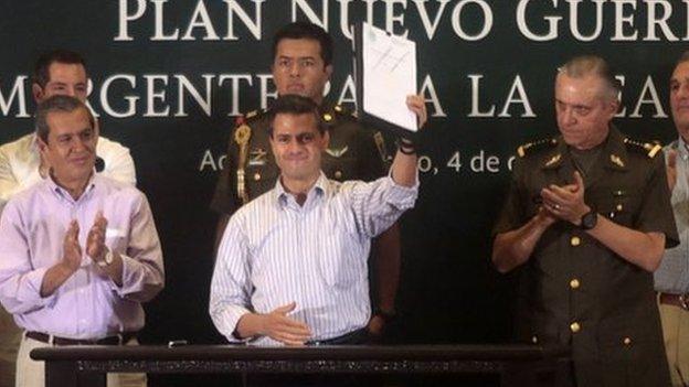 President Pena Nieto announced his economic plan for Guerrero state 4 Dec 2014