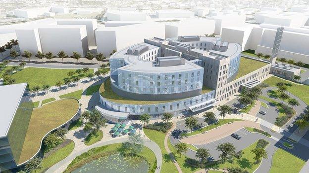 Artist's impression, New Papworth Hospital, Cambridge