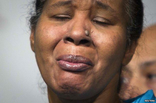 Eric Garner's widow Esaw in New York, 3 December