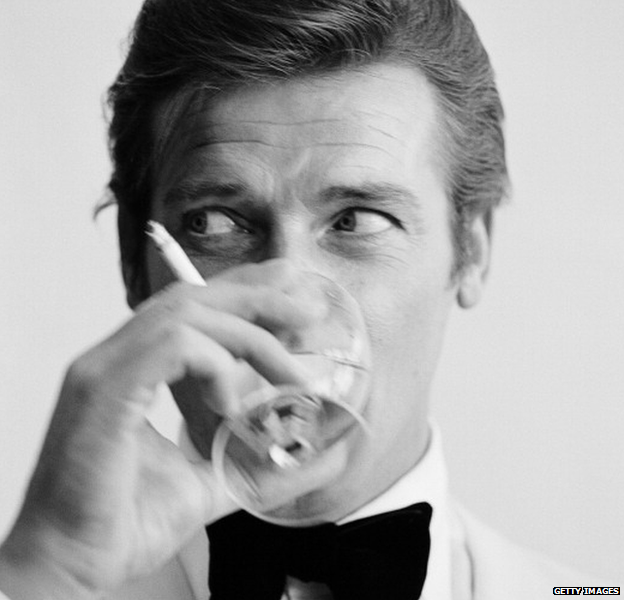 James Bond: not a healthy man, but with his age and all those martinis, his alcohol tolerance is likely to be high