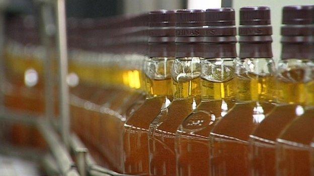 Whisky bottling line