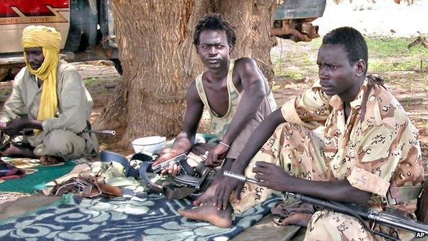 Sudanese Liberation Army (SLA) soldiers in Darfur in 2004