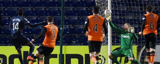 Darren Maatsen hammered in a late goal as Ross County threatened to come back from three goals down.