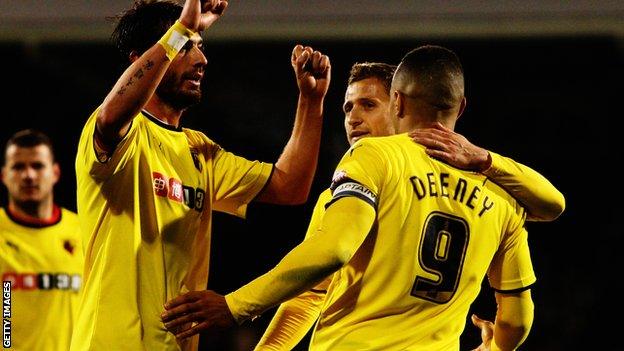 Tory Deeney's treble took his tally to seven for the season