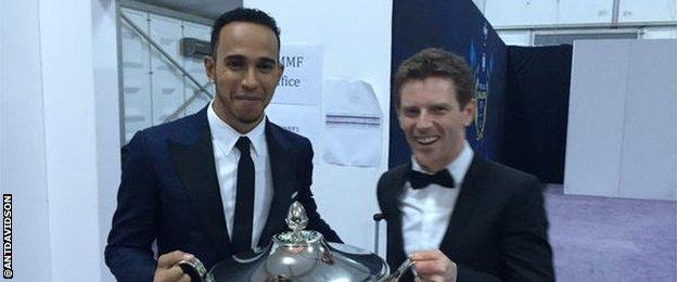 Lewis Hamilton and Anthony Davidson