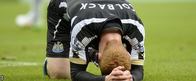 Newcastle midfielder Jack Colback