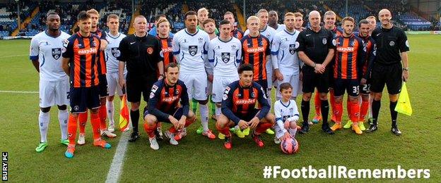 Bury and Luton players together