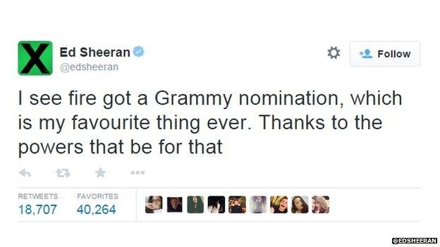 Ed Sheeran's X was also nominated for best pop vocal album