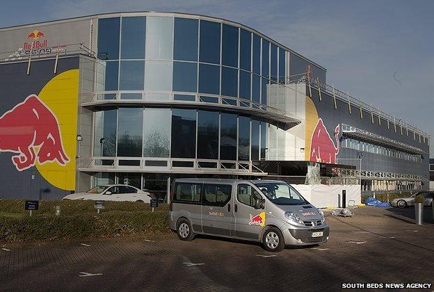 Entrance to Red Bull Racing factory in Milton Keynes