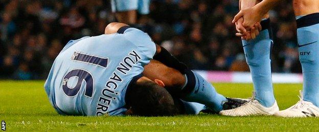 Manchester City forward Sergio Aguero