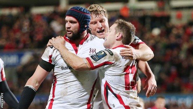 Darren Cave scored the first of Ulster's tries