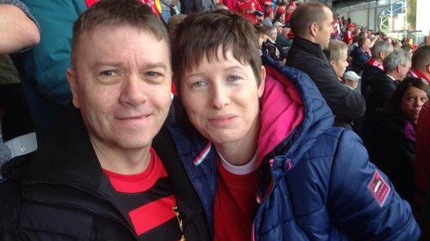 Wrexham fan Caroline