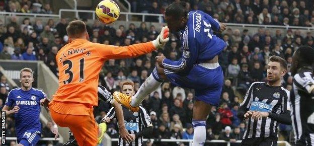 Jak Alnwick and Didier Drogba