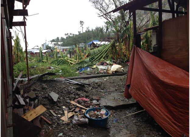 Storm damage in Tacloban