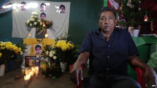 Ezequiel Mora during a vigil for his son, Alexander