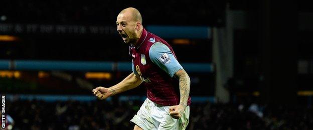 Aston Villa's Alan Hutton