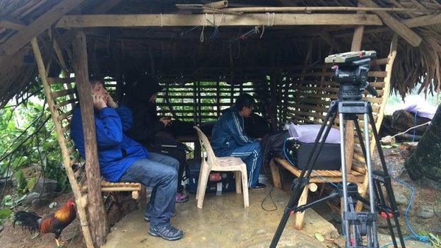 BBC team in village (7 Dec 2014)