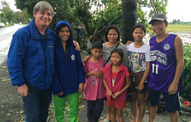 Jonathan Head with Philippine family (8 Dec 2014)
