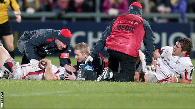 Ulster's Wiehahn Herbst and Franco van der Merwe were injured