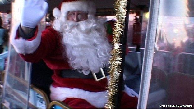 Father Christmas at Poole quay