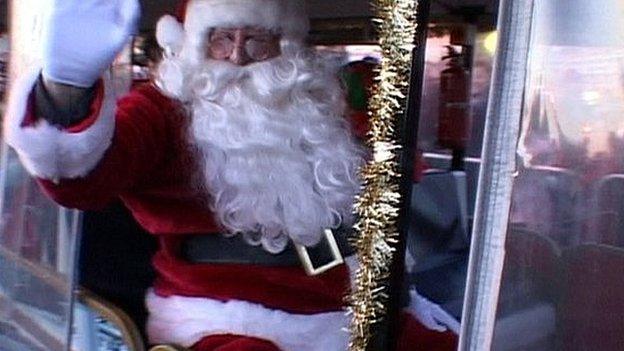 Father Christmas at Poole quay