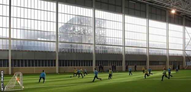 Manchester City: Youngsters train at the new Performance Centre