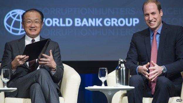 Prince William and World Bank President Jim Yong Kim