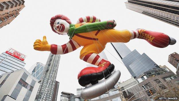 Ronald McDonald in Macy's parade