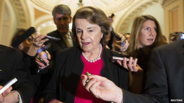 US Senator Dianne Feinstein appeared in Washington DC on 13 November 2014