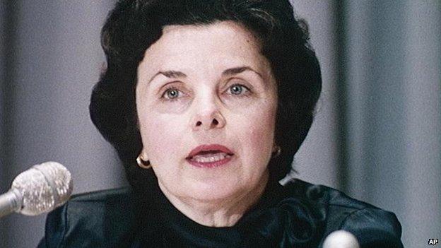 Dianne Feinstein, seen in 1992