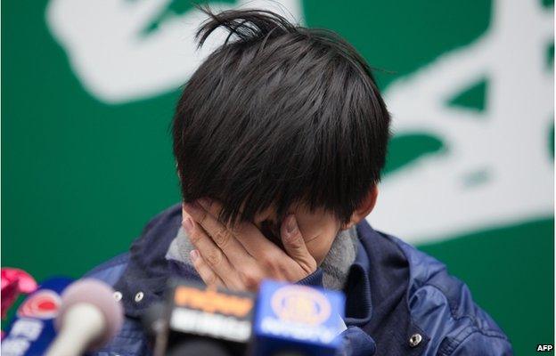 Leader of the student group Scholarism, Joshua Wong attends a press conference at the pro-democracy movement's main protest site in the Admiralty district of Hong Kong on 4 December 2014.