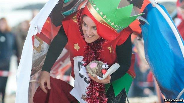 Christmas pudding race