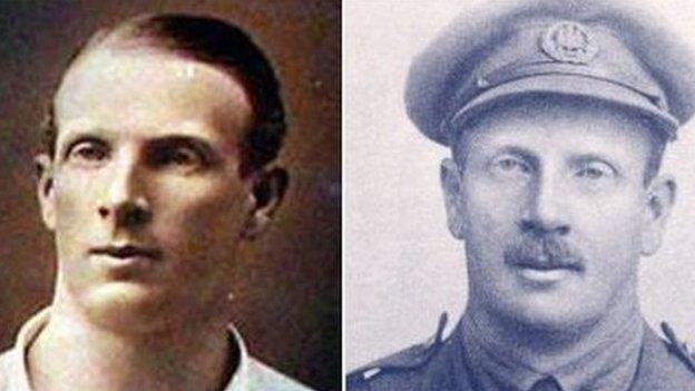 Edgar Mobbs as a rugby player and as a soldier