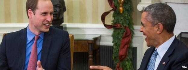 Prince William President Obama in the Oval Office