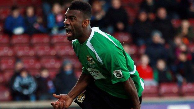 Worcester City striker Daniel Nti