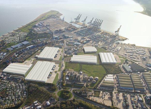 Port of Felixstowe artist's impression