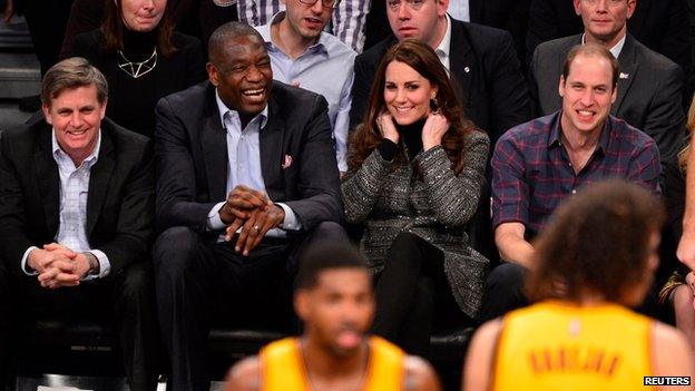 William and Catherine at basketball