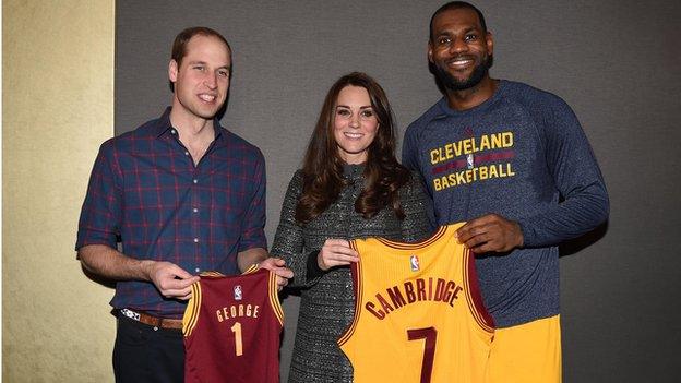 William, Catherine and LeBron James