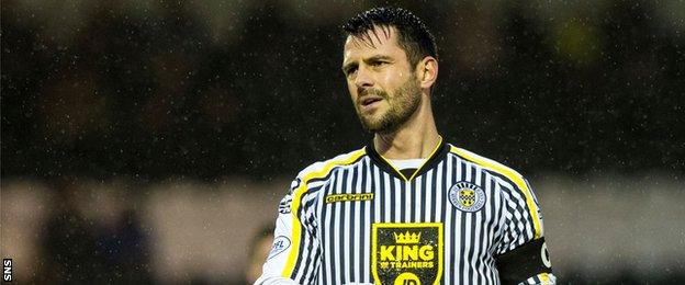 St Mirren striker Steven Thompson