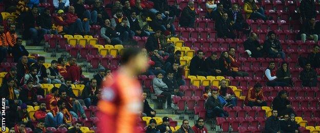 Empty seats at Galatasaray