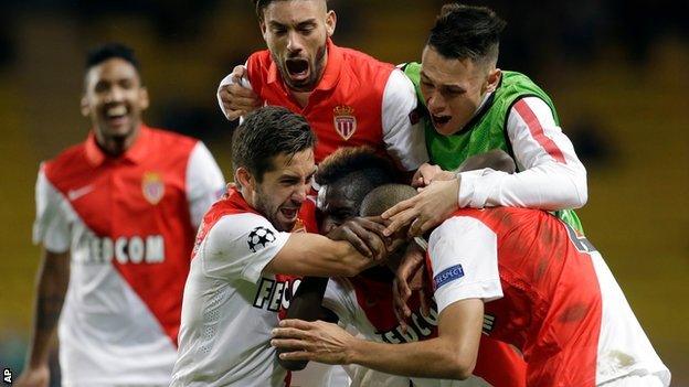 Monaco celebrate beating Zenit