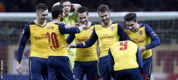 ARsenal celebrate