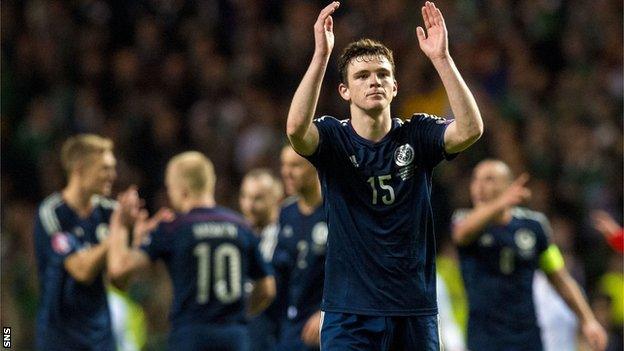 Andrew Robertson scored his first Scotland goal against England in November