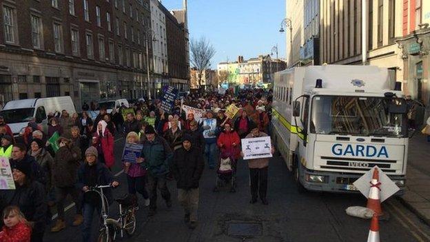 Protest against water charges in Dublin