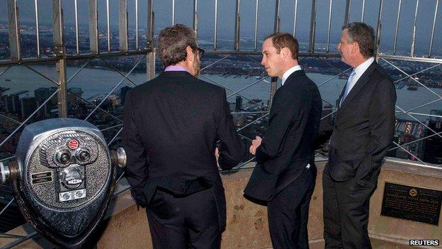 Prince William at observation deck of The Empire State Building